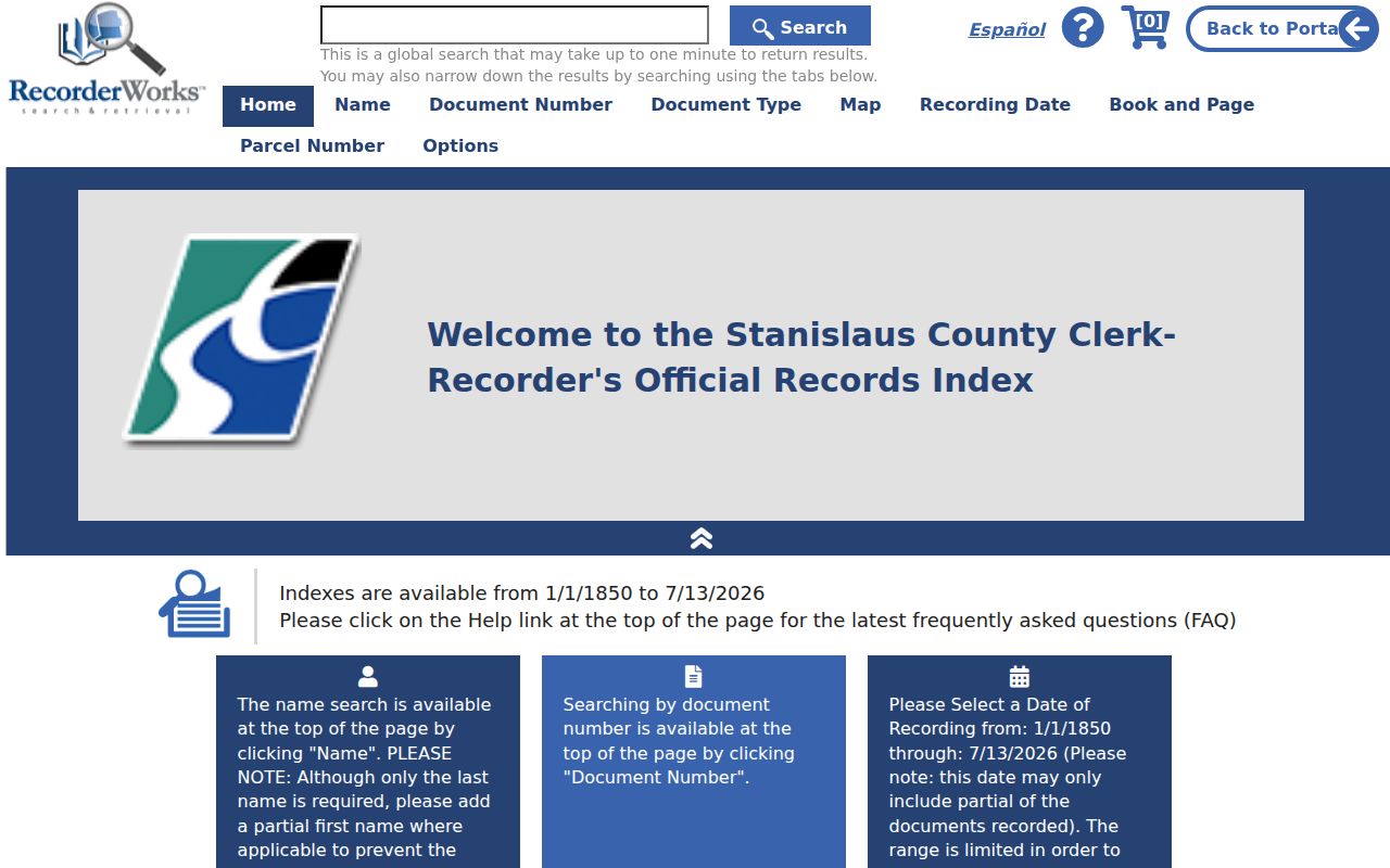 Turlock people search in the Stanislaus RecorderWorks name index